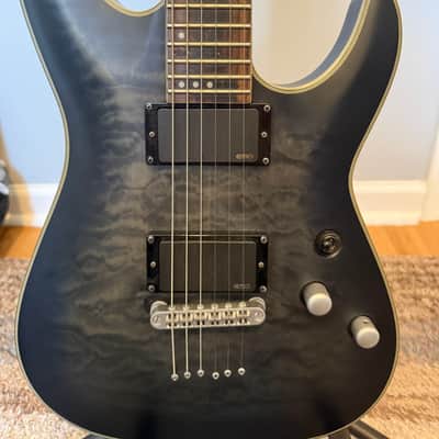 (with Gotoh Locking Tuners) Schecter C-1 Platinum with Rosewood Fretboard 2014 - Present - See-Thru Black Satin image 2