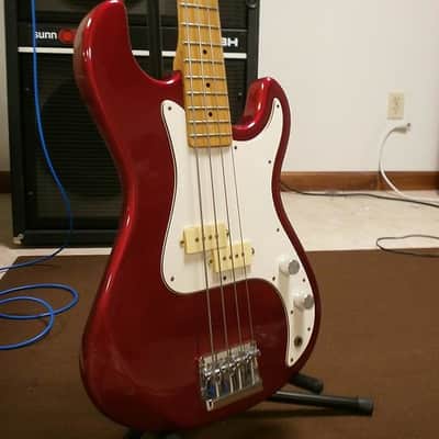 Hyundai Precision bass copy HBP-48 80s-90s Metallic Red image 2