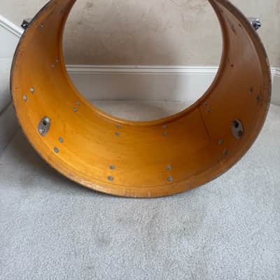 Ludwig Vintage 22” x 14” Bass Drum Shell w Lugs 70s - Black Cortex image 3