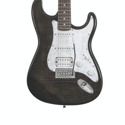 Washburn Sonamaster Deluxe Electric Guitar - Trans Trans Black (SDFTB-U) image 2