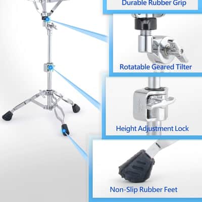 Dixon PSS-P1 Snare Drum Stand - Lightweight Portable Double Braced Pedestal image 2
