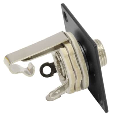 Seismic Audio 1/4" Mono Female Panel Mount Connector - 2 Conductor - D Series image 3