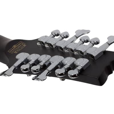 Schecter dUg Pinnick DP-12 Left Hand Solid Body Bass Guitar Ebony/Satin Black - 460 - Used image 14