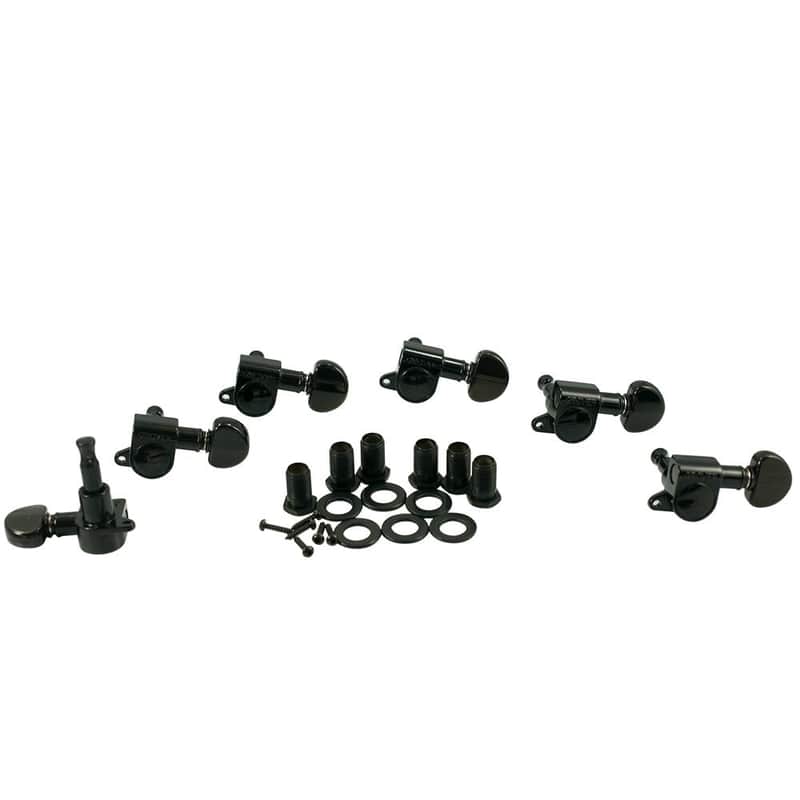 Mini Rotomatic 6 In Line Tuning Machines 14:1 Gear Ratio 205 Series-Black image 1