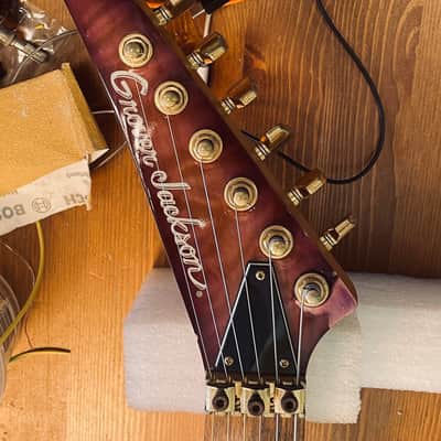 Jackson Dinky DK.55 Lefty MEGA RARE Left Handed – 1996 – Trans Violet – MIJ – Made in Japan image 5