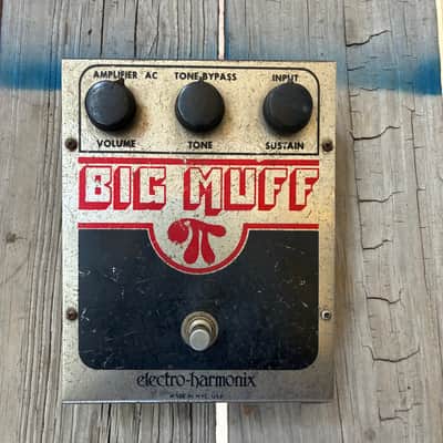 Electro-Harmonix Big Muff Pi V5 (Op Amp Tone Bypass) 1979 - Silver vintage electric guitar pedal image 2