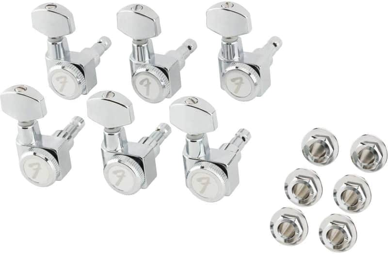 Fender Locking Short Post Tuners, "F" Logo - POLISHED CHROME, 099-0818-105 image 1