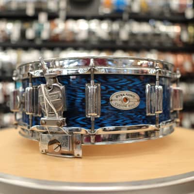 1969 Rogers Dyna-Sonic Wood 5x14" Snare Drum (Blue Onyx) image 7
