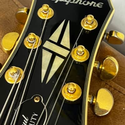 2015 Epiphone by Gibson Les Paul Custom Black Beauty Triple Pickup Electric guitar ebony VGC image 11