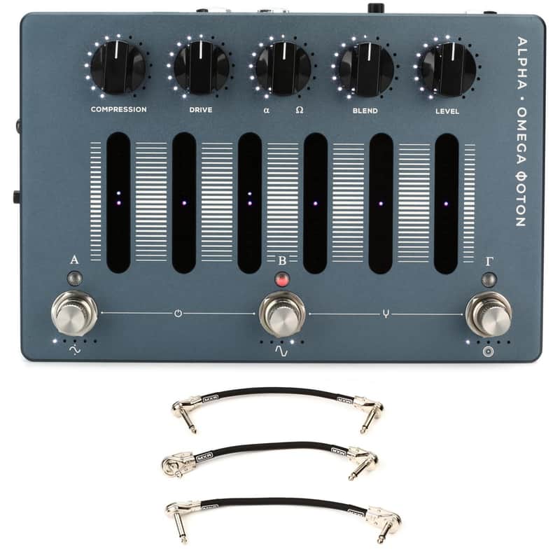 Darkglass Alpha-Omega Photon Bass Distortion/Compression Pedal with 3 Patch Cables image 1