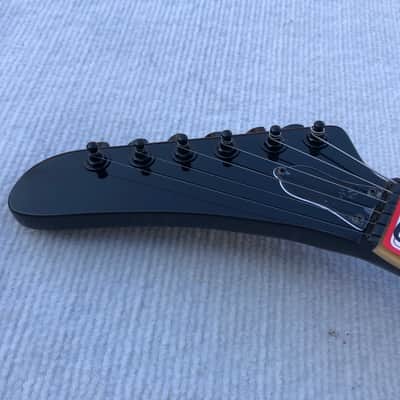 Left Handed Black Explorer Style Guitar, Basswood Body, Maple Neck image 4