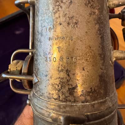 CG Conn 10M Tenor Low Pitch 310690 1944 - Silver plated image 8