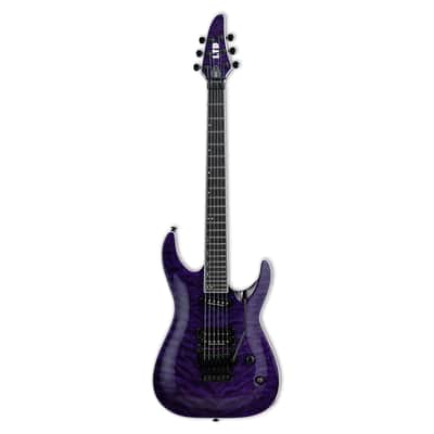 ESP LTD Andy LaRocque ALR-II QM Sig Electric Guitar - See Thru Purple - B-Stock image 2