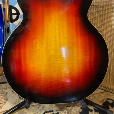 Univox Custom Vintage Hollow Body MIJ 335 330 1960s-70s - 3 Tone Sunburst Flamed image 4