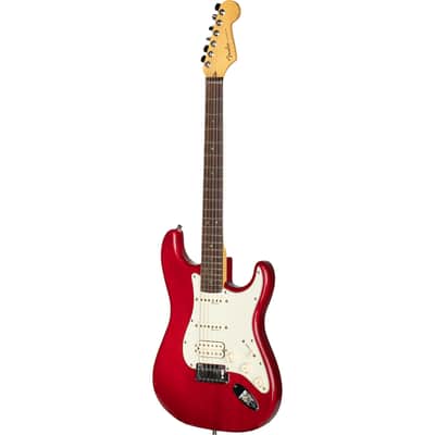 Fender American Deluxe Fat Stratocaster HSS - Crimson Red Transparent image 2