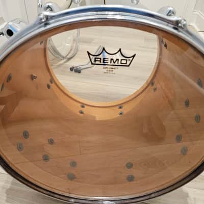 70s Slingerland 16 x 16 Floor Tom Black Wrap 16x16 - Maple outer ply image 5