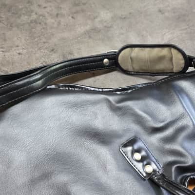 ESP Gig Bag Soft Case Premium Leather Vinyl 80s to early 90s Black from Custom Shop guitar. Fits reverse headstock as well. All Super Stratocaster and Telecaster bodies fit. image 9