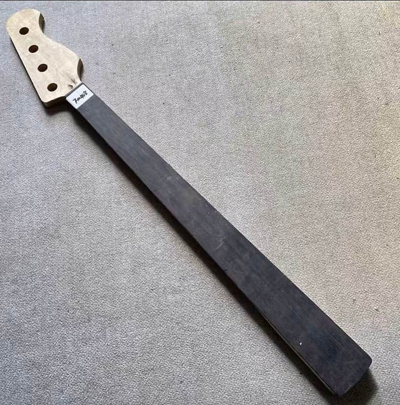 Maple Wood 4 String Jazz Bass Style Neck, Fretless Rosewood Fingerboard image 1