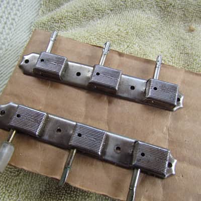 Kluson Single Line 3 On A Strip Tuners NEEDS BUTTONS Fits J-45 Les Paul Jr Vintage Single Line Kluson Tuners For Restoration Or Repair image 1