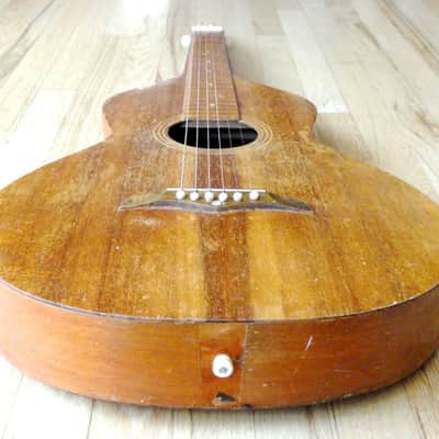 1920's Weissenborn Style 1 Vintage Hawaiian Acoustic Lapsteel Slide Guitar Koa image 7