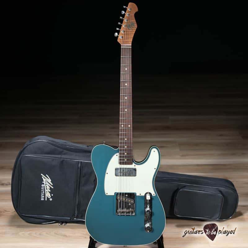 Mario Martin Guitars Pine T-Style w/ Lollar P-90 & J Street – Lake Placid Blue image 1
