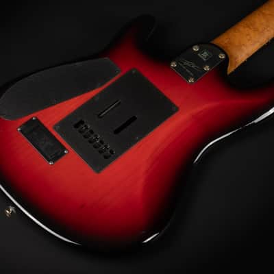2021 Ernie Ball Music Man Jason Richardson Signature Cutlass 7 - Rorschach Red | USA 7-String JR7 Buckeye Burl Top Birdseye Maple Neck Tremolo Stainless Steel Frets 3.6kg | OHSC image 13