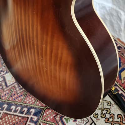 Harmony Alden H1213 Tiger Burst Birch Archtop 1950s USA image 9