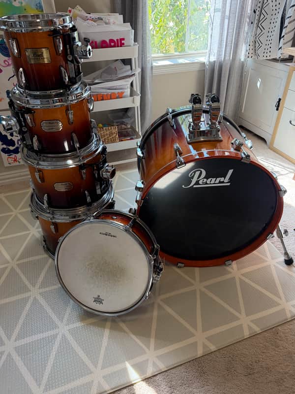 Pearl Session Custom SMX All Maple 6-Piece – Vintage Fade – 22/8/10/12/14 + Matching Snare image 1