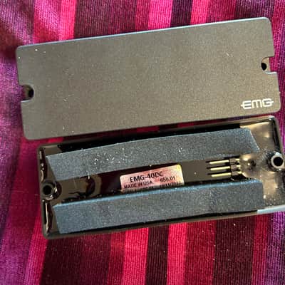 EMG 40DC-B 5-String Dual Coil Bass Humbucker 2010s - Black image 2