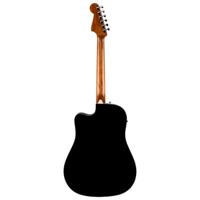 Fender California Standard Redondo CE, Spruce Top, Ivory Pickguard, Black image 3