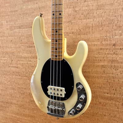 Ernie Ball Music Man Stingray Bass  1987 - Rare White w/ Figured Maple Neck image 5
