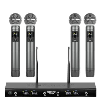 Phenyx Pro PTU-5200-4H | Quad Wireless Microphone System w/ Frequency Hopping NEW - STANDARD image 1