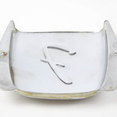 1965 Vintage Fender Jazz Bass Chrome Ash Tray Bridge COVER L-Series USA 1960s 1970s Pre-CBS image 7
