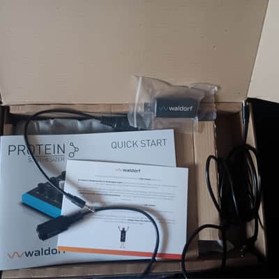Waldorf Protein Desktop Synthesizer 2025 - Present - Black with Blue Sides image 2