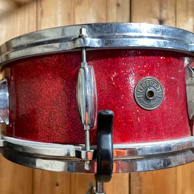 Gretsch 8 Lug Snare Drum Renown Model 4103 5.5x14” 60s - Red Sparkle image 2