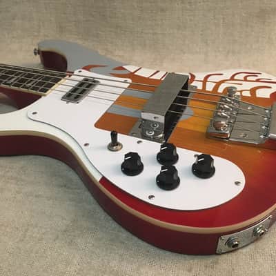 Left Hand Lefty Bass Paul McCartney 2000's Psychedelic Finish Stereo Output Neck Through DCustom image 8