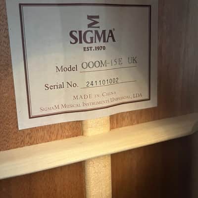 Beautiful Sigma OOOM-15E UK Electro Acoustic Guitar image 3