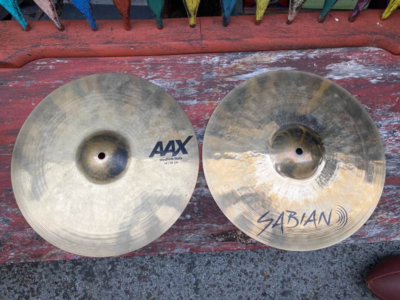 Sabian 14" AAX Medium Hi-Hat Cymbals (Pair) 2019 - Present - Brilliant image 1