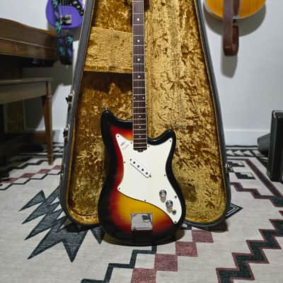 *Luthier Special* Vox Panther Electric Bass Guitar 1960's Sunburst W/OHSC image 2