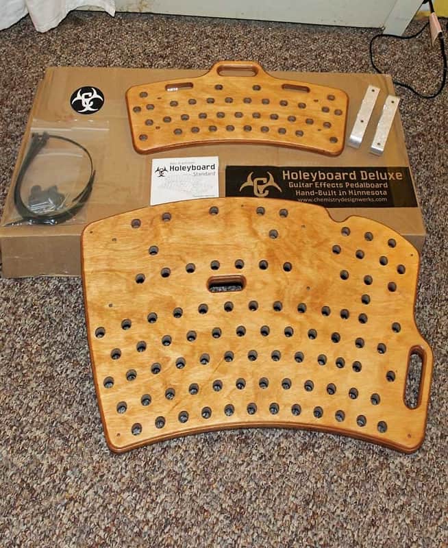 Custom Wooden Pedalboard Holeyboard Standard MKII Wood Pedal Board Cherry image 1