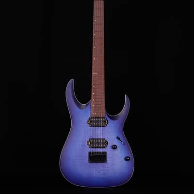 Ibanez RGA42 Flame Maple Top, Mahogany Electric Guitar, Blue Lagoon Burst Flat image 5