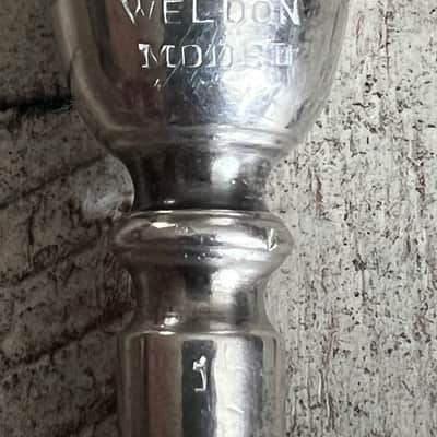 J.W. York & Sons “New Model Monarch” Cornet — c. 1908 — Silver Plate — Serial #18143 — Original Case, Mouthpiece & Maker’s Sash image 7