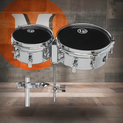 Latin Percussion LP 6 - 8" Mini Timbales Snares Mount Steel Chrome (LP845-K) image 1