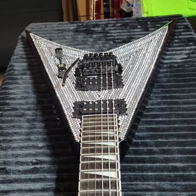 Jackson "Custom Rhinestone" JS32 King V Gloss Black 2019 image 4