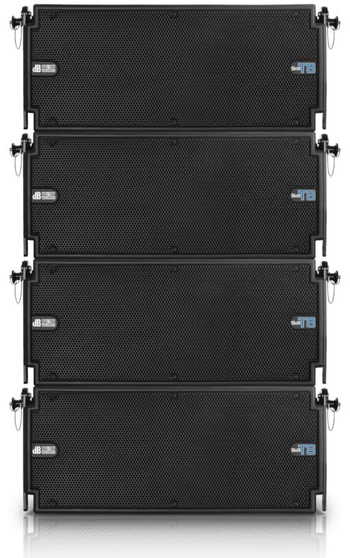 4x DB Technologies DVA T8 3-Way Active Line Array 8" Woofer / 6.5" Mid / 1" Horn 1400W image 1