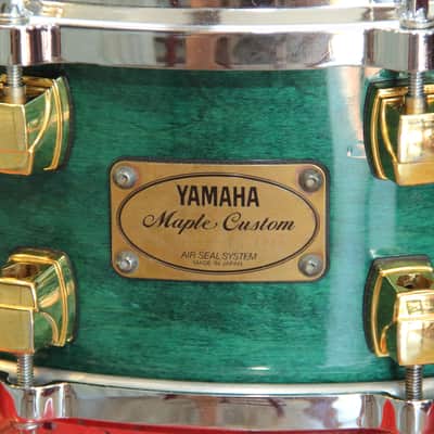 Yamaha Maple Custom Torquoise snare 14x5.5 image 2