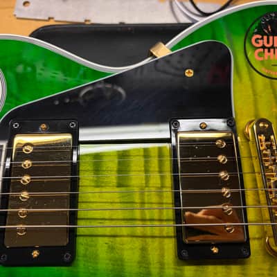 2023 Gibson Custom Shop Les Paul Custom Figured Iguana Burst M2M Long Tenon OHSC COA image 16
