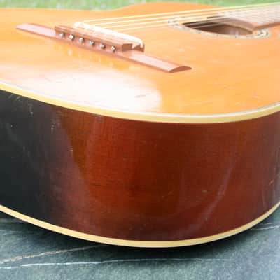 Yamaha Nippon Gakki Dynamic ALL Solid Guitar No.40A Red Label  1963 Natural+Original Hard Case image 18