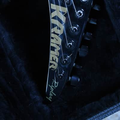 Kramer Ripley 1985 Black with Hard Case, cables and adapters, stand, extra stuff image 4