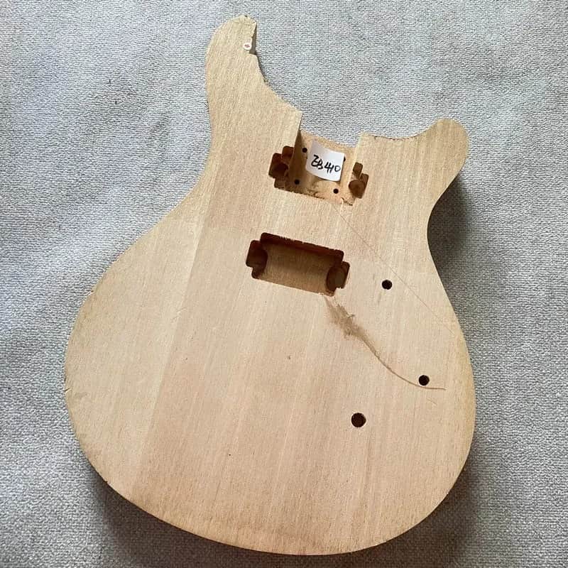 Mahogany Wood Double Cutaway HH Guitar Body DIY Project image 1